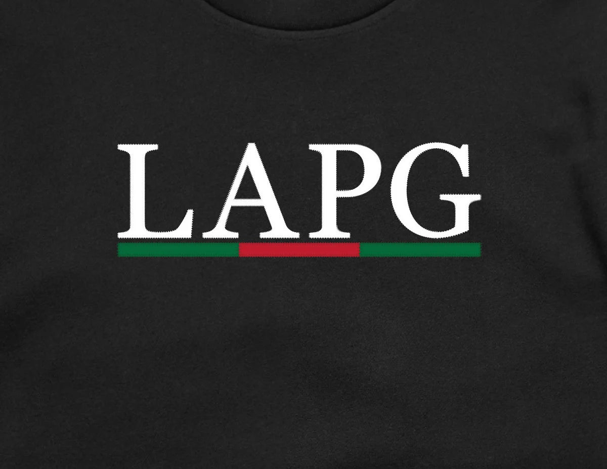 LAPG TWILL APPLIQUE CREWNECK SWEATER